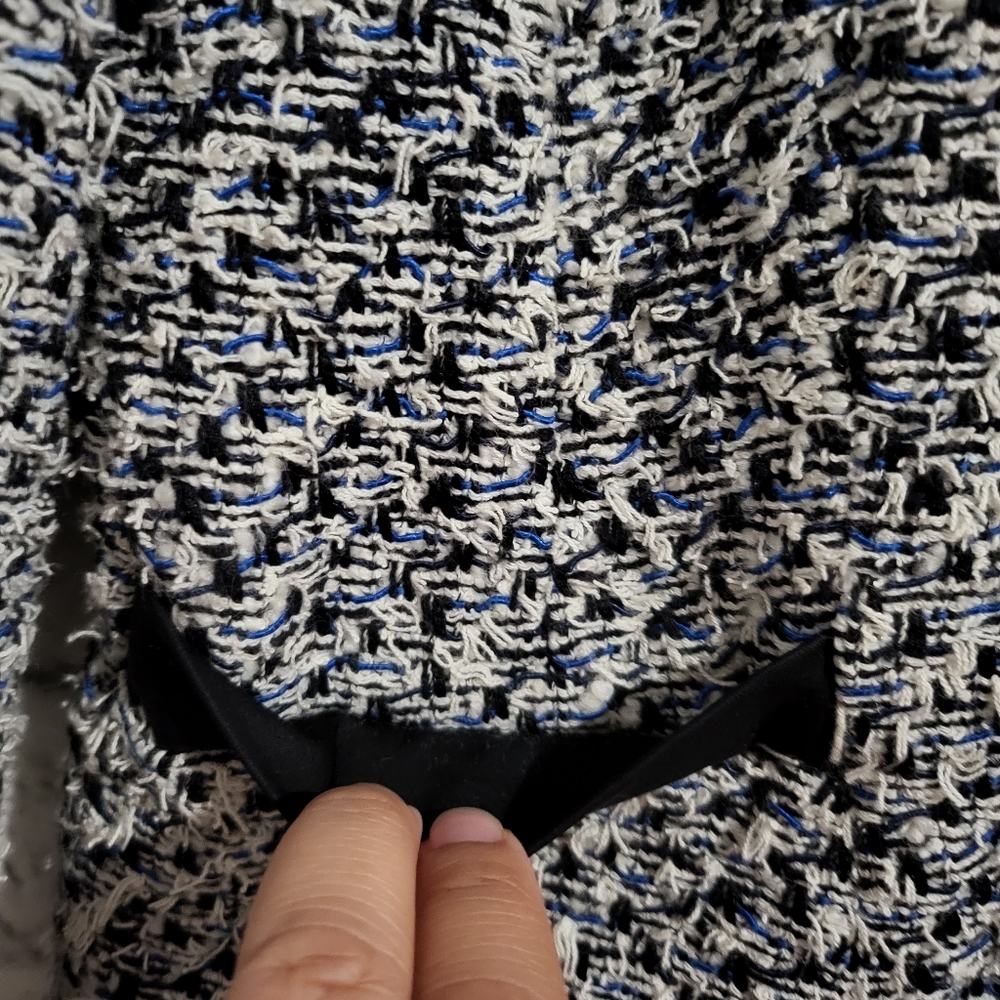 NWOT Hugo Boss Kalaila Tweed Zipper Jacket size 4 - Picture 8 of 11